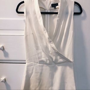 White tuxedo romper